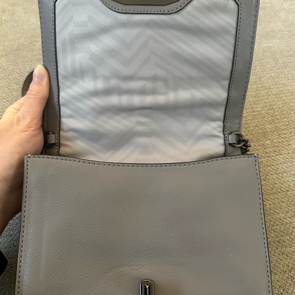 Rebecca Minkoff Grey Quilted Crossbody Bag - Picture 3 of 6